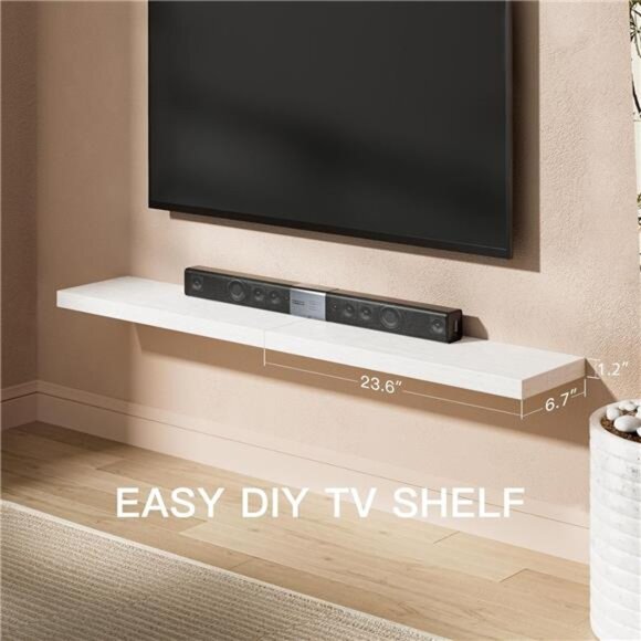 Floating Shelves Large, 24 x 7 Inch Wall Shelves for Bathroom, Bedroom, Kitchen - Picture 3 of 7